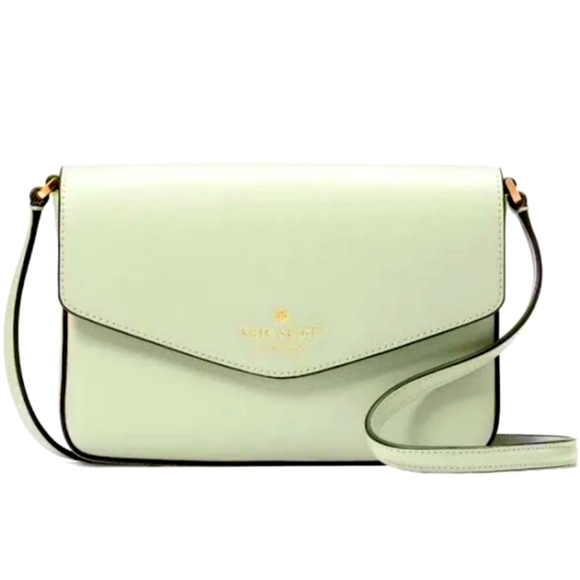 🔥NWT! Kate Spade Sadie envelope Saffiano Crossbody In Light Olive 🔥 - Picture 2 of 7
